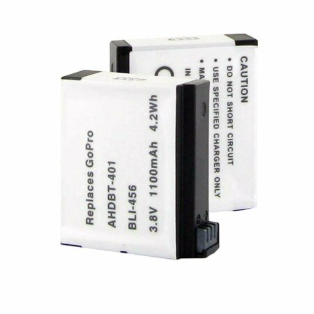 EMPIRE GoPro AHDBT-104 3.8V 1100 mAh Batteries - 4.18 watt BLI-456